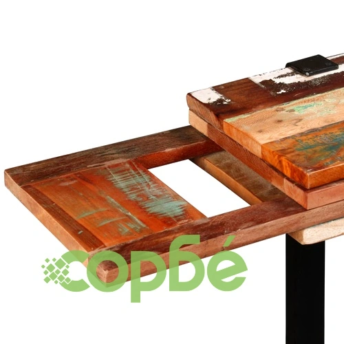 Конзолна маса, регенерирано дърво масив, регулируема  ➤ топ цена ➤ sorbe.bg