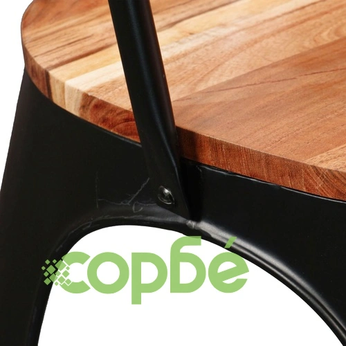 Трапезни столове, 2 бр, акациево дърво масив ➤ топ цена ➤ sorbe.bg