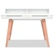 Бюро, MDF, бук, 110x60x85 см, бяло