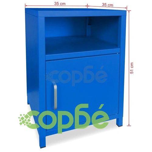 Нощно шкафче, 35х35х51 см, синьо ➤ топ цена ➤ sorbe.bg