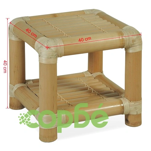 Нощно шкафче, 40x40x40 см, бамбук, естествен цвят ➤ топ цена ➤ sorbe.bg