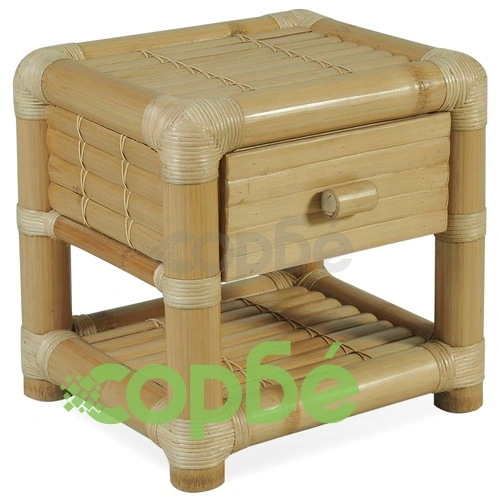 Нощно шкафче, 45x45x40 см, бамбук, естествен цвят ➤ топ цена ➤ sorbe.bg