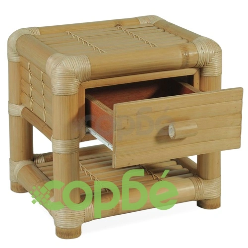 Нощно шкафче, 45x45x40 см, бамбук, естествен цвят ➤ топ цена ➤ sorbe.bg