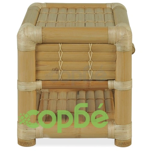 Нощно шкафче, 45x45x40 см, бамбук, естествен цвят ➤ топ цена ➤ sorbe.bg