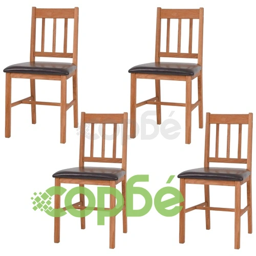 Трапезен комплект, 5 части, дъб масив ➤ топ цена ➤ sorbe.bg