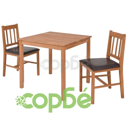 Трапезен комплект, 3 части, дъб масив ➤ топ цена ➤ sorbe.bg