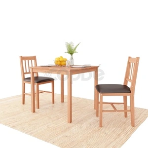 Трапезен комплект, 3 части, дъб масив