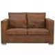 Двуместен диван, 137x73x82 см, изкуствен велур