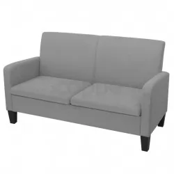Двуместен диван, 135х65х76 см, светлосив