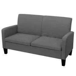 Двуместен диван, 135х65х76 см, тъмносив