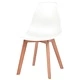Трапезни столове, 2 бр, бели, пластмаса