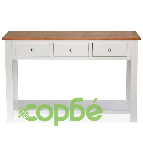 Конзолна маса, 118x35x77 см, дъбов масив ➤ топ цена ➤ sorbe.bg