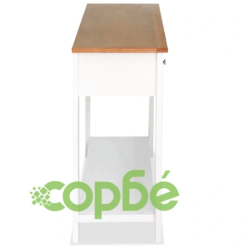 Конзолна маса, 118x35x77 см, дъбов масив ➤ топ цена ➤ sorbe.bg