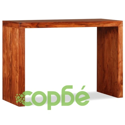 Конзолна маса, масивна дървесина с меден шишам, 110x40x76 см ➤ топ цена ➤ sorbe.bg