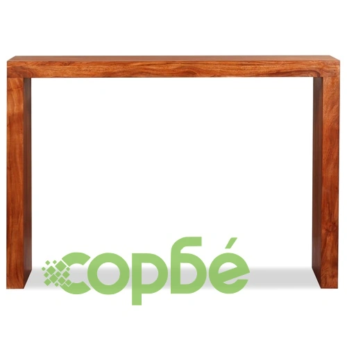 Конзолна маса, масивна дървесина с меден шишам, 110x40x76 см ➤ топ цена ➤ sorbe.bg