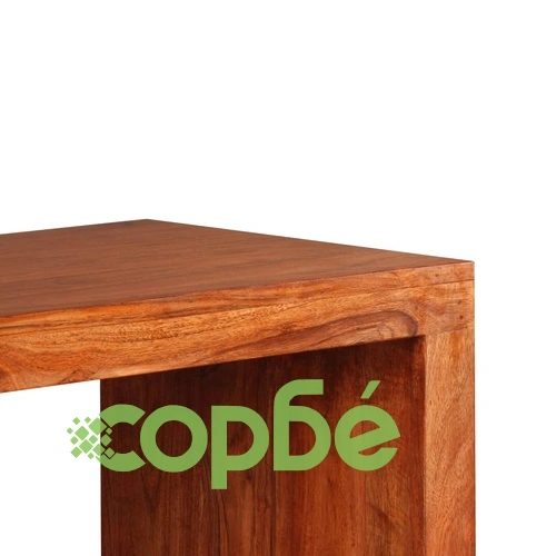 Конзолна маса, масивна дървесина с меден шишам, 110x40x76 см ➤ топ цена ➤ sorbe.bg