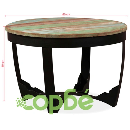 Кафе маса, регенерирано дърво масив, 60x40 cм ➤ топ цена ➤ sorbe.bg