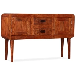Бюфет масивно дърво с меден финиш 120x30x75 см