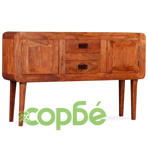 Бюфет масивно дърво с меден финиш 120x30x75 см ➤ топ цена ➤ sorbe.bg