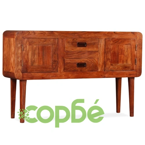 Бюфет масивно дърво с меден финиш 120x30x75 см ➤ топ цена ➤ sorbe.bg