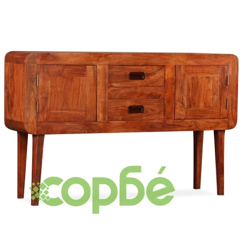 Бюфет масивно дърво с меден финиш 120x30x75 см ➤ топ цена ➤ sorbe.bg