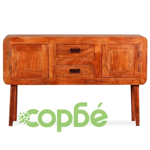 Бюфет масивно дърво с меден финиш 120x30x75 см ➤ топ цена ➤ sorbe.bg