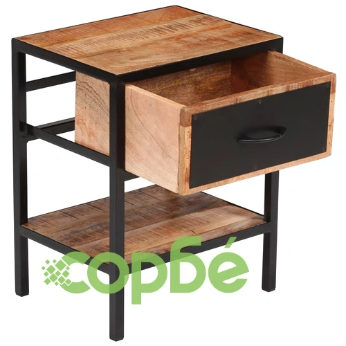 Нощно шкафче, мангово дърво масив, 40х30х50 см ➤ топ цена ➤ sorbe.bg