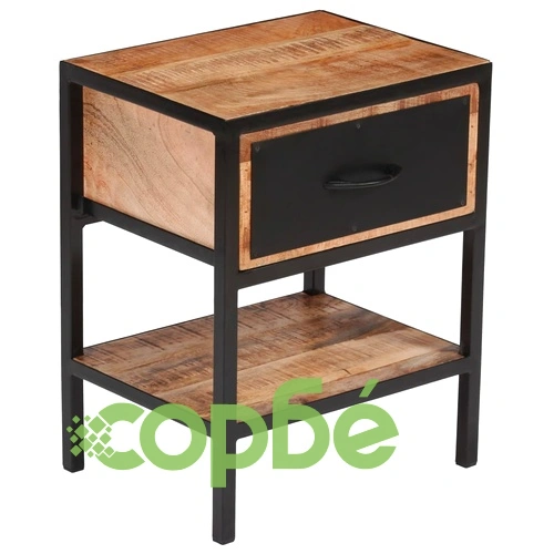 Нощно шкафче, мангово дърво масив, 40х30х50 см ➤ топ цена ➤ sorbe.bg