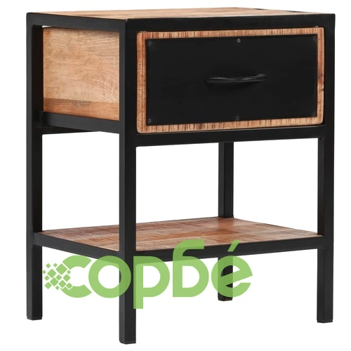 Нощно шкафче, мангово дърво масив, 40х30х50 см ➤ топ цена ➤ sorbe.bg