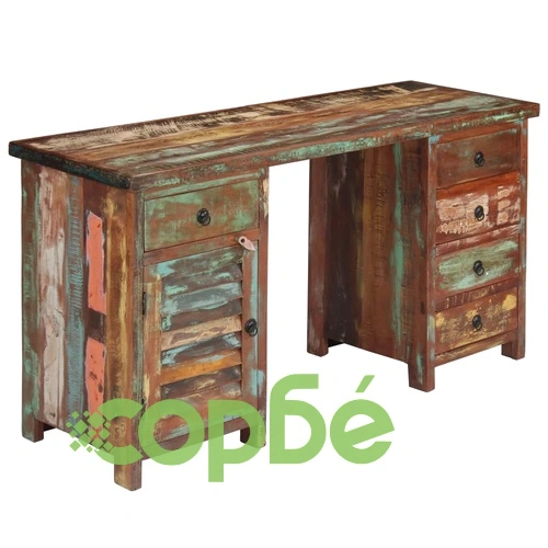Бюро тип писалище, регенерирано дърво масив, 140x50x77 см ➤ топ цена ➤ sorbe.bg