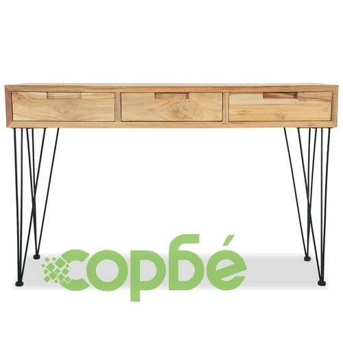 Конзолна маса, 120x35x76 cм, тик масив ➤ топ цена ➤ sorbe.bg