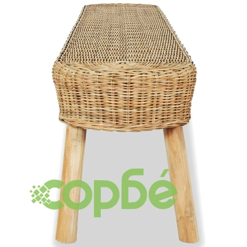 Пейка за антре,160x35x45 см, естествен ратан ➤ топ цена ➤ sorbe.bg