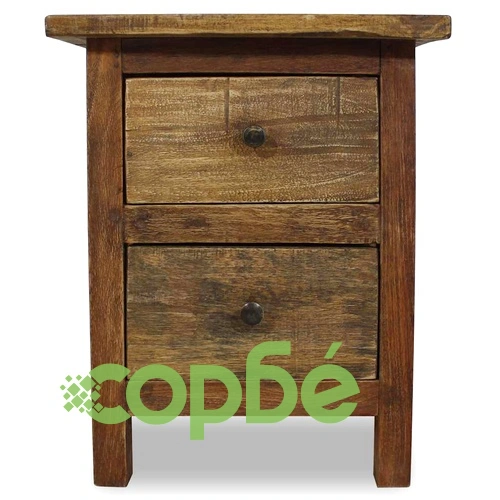 Нощно шкафче, махагоново дърво масив, 40x30x51 cм ➤ топ цена ➤ sorbe.bg