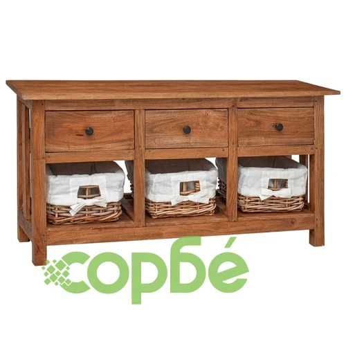 Бюфет, махагоново дърво масив, 100x30x50 cм ➤ топ цена ➤ sorbe.bg