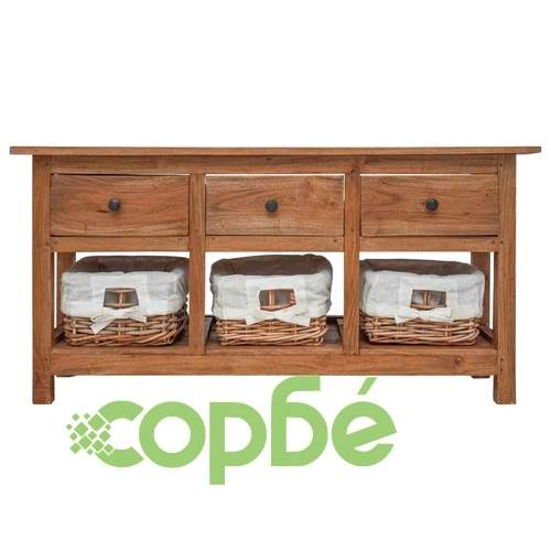 Бюфет, махагоново дърво масив, 100x30x50 cм ➤ топ цена ➤ sorbe.bg