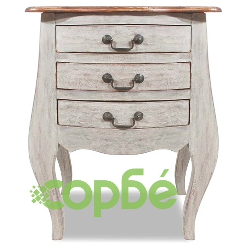 Нощно шкафче, махагоново дърво масив, 48x35x64 см ➤ топ цена ➤ sorbe.bg