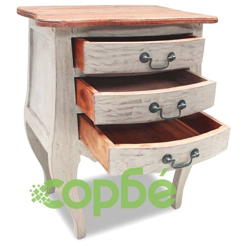 Нощно шкафче, махагоново дърво масив, 48x35x64 см ➤ топ цена ➤ sorbe.bg