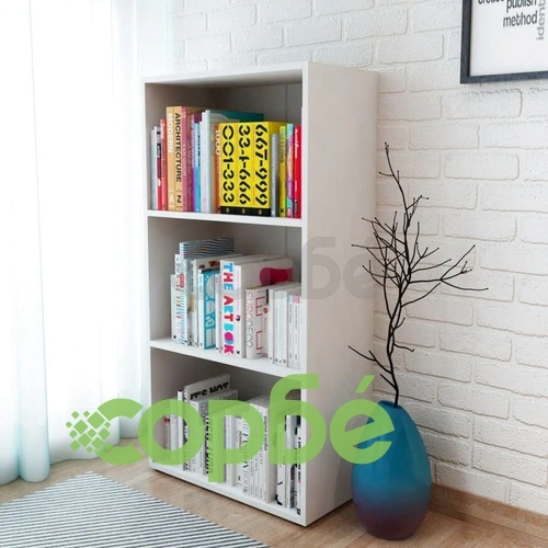 Етажерка за книги, инженерно дърво, 60x31x116,5 см, бяла ➤ топ цена ➤ sorbe.bg