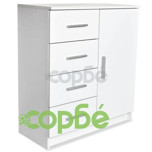 Бюфет от инженерно дърво, 79x35x88 см, бял ➤ топ цена ➤ sorbe.bg