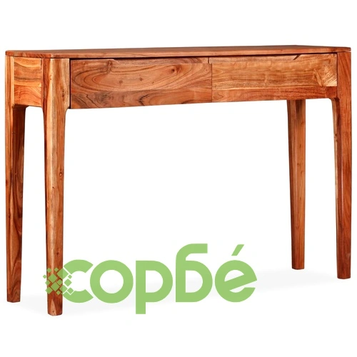Конзолна маса, дървен масив, 118x30x80 cм ➤ топ цена ➤ sorbe.bg