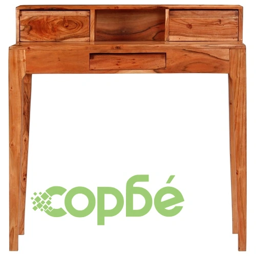 Писалище с чекмеджета, дървен масив, 88x50x90 см ➤ топ цена ➤ sorbe.bg