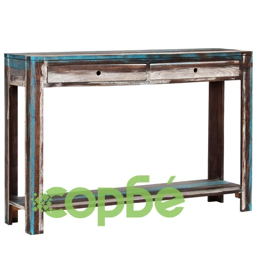 Конзолна маса, дървен масив, винтидж, 118x30x80 cм ➤ топ цена ➤ sorbe.bg