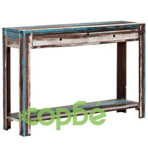 Конзолна маса, дървен масив, винтидж, 118x30x80 cм ➤ топ цена ➤ sorbe.bg