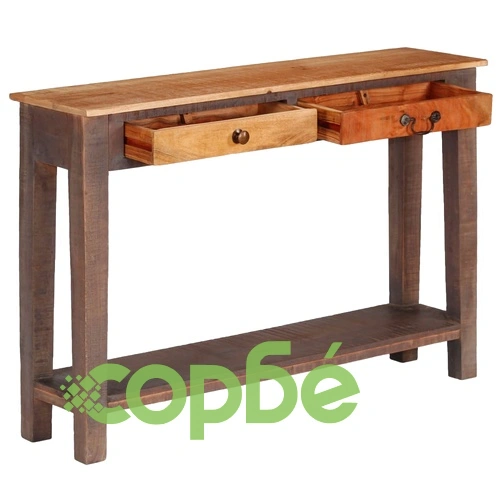 Конзолна маса, масивно дърво, винтидж, 118x30x80 cм ➤ топ цена ➤ sorbe.bg