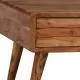 Маса за кафе, дървен масив, с резбовано чекмедже, 100x50x40 cм