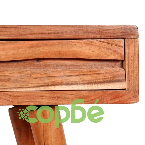 Конзолна маса с резбовани чекмеджета акация масив 118x30x80 cм ➤ топ цена ➤ sorbe.bg