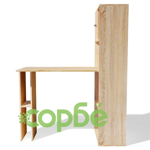 Бюро с библиотека, 114x60x145 см, дъб ➤ топ цена ➤ sorbe.bg