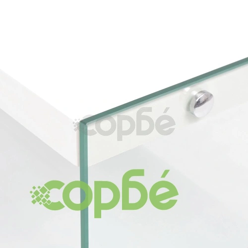 ТВ поставка, стъкло и МДФ, гланц, бяла ➤ топ цена ➤ sorbe.bg