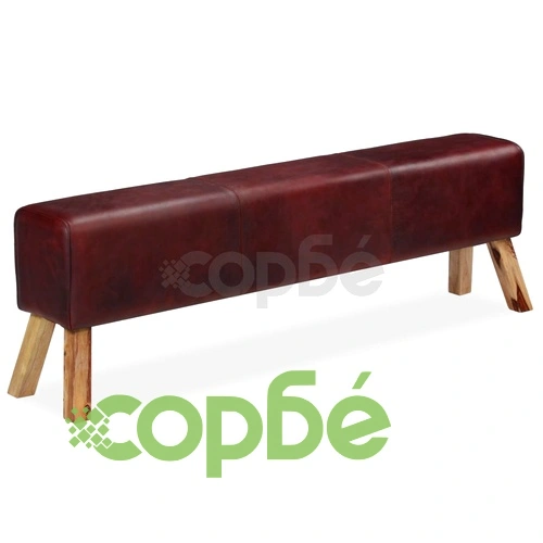 Пейка, естествена кожа, кафява, 160х28х50 см   ➤ топ цена ➤ sorbe.bg