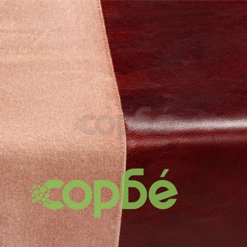 Пейка, естествена кожа и канава, бежово и кафяво, 120x30x45 см   ➤ топ цена ➤ sorbe.bg